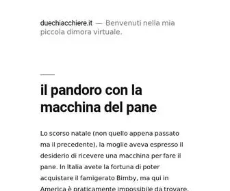 Duechiacchiere.it(Benvenuti nella mia piccola dimora virtuale) Screenshot