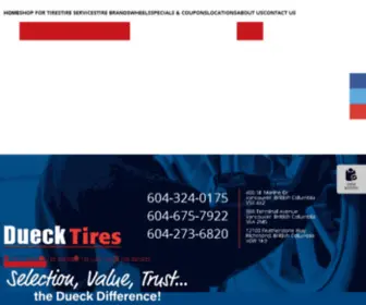 Duecktires.com(Tires in Vancouver BC) Screenshot