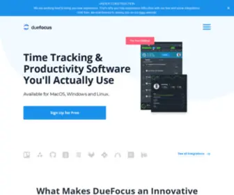 Duefocus.com(Duefocus is a free time tracking software) Screenshot