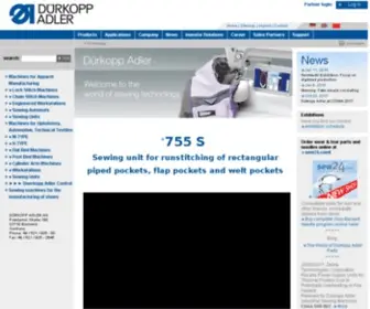 Duerkopp-Adler.com(Industrial sewing machines for garment) Screenshot