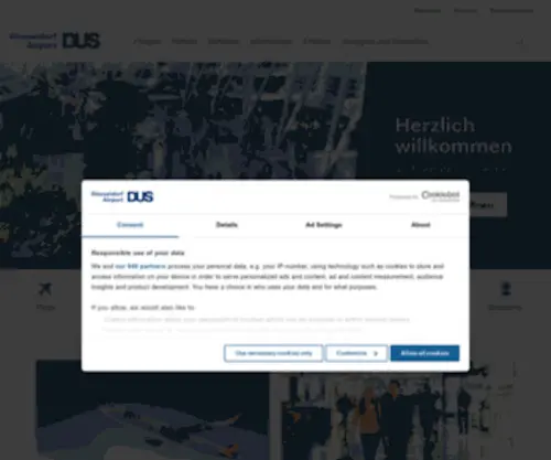 Duesseldorf-International.de(DUS Airport) Screenshot