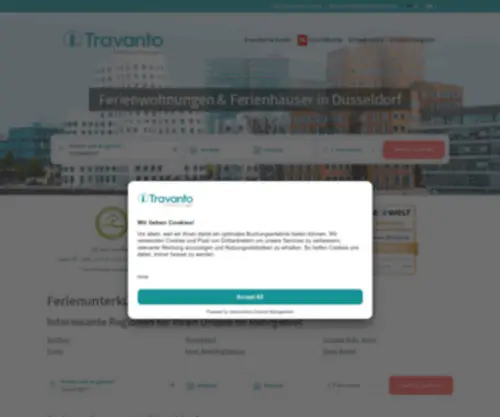 Duesseldorf-Travel.de(Ferienwohnungen & Ferienhäuser in Düsseldorf mieten) Screenshot