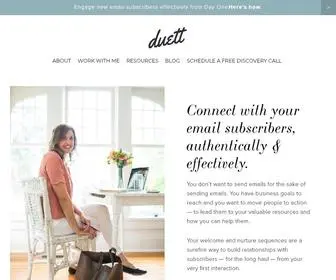 Duett.co(Email Marketing Strategy & Copywriting for Bloggers) Screenshot