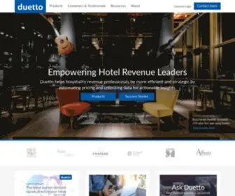Duettoresearch.com(Hotel Revenue Management Software & Solutions) Screenshot