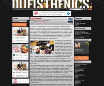 Dufisthenics.com(Fitness, Projects, Electric Unicycles, 3D Printing) Screenshot