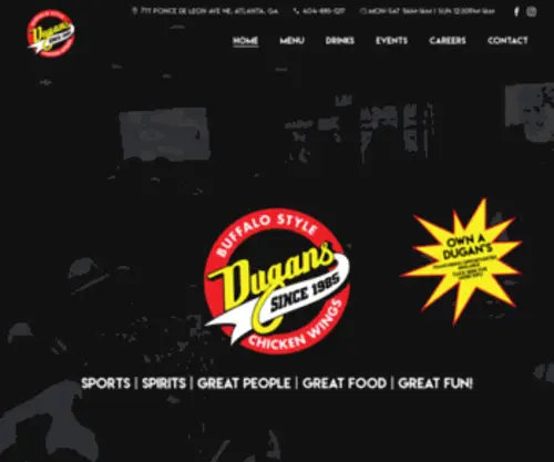 Dugansbar.com(Dugan's Bar) Screenshot