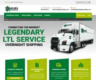 Dugantruckline.com(LTL Overnight Freight Shipping Services) Screenshot