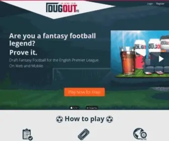 Dugoutfc.com(Draft unique fantasy football teams) Screenshot