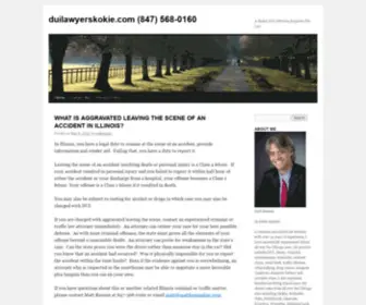 Duilawyerskokie.com(A Skokie DUI Attorney Explains The Law) Screenshot