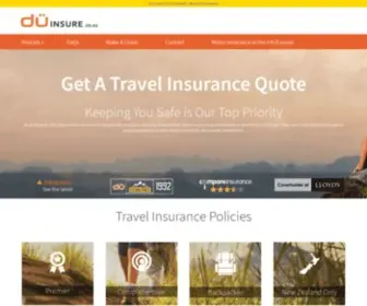 Duinsure.co.nz(Great Value Travel Insurance) Screenshot
