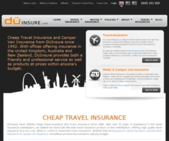 Duinsure.com(Cheap Travel Insurance) Screenshot