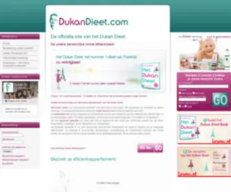 Dukandieet.com(De officiële site van het Dukan Dieet) Screenshot
