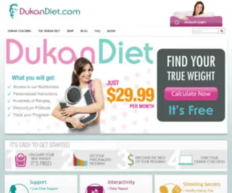 Dukandiet.com(The Official US/Canada Website of the Dukan Diet) Screenshot