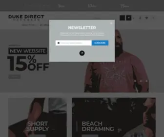 Dukedirect.co.uk(Duke Big Mens Clothing) Screenshot