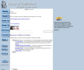 Dukeofdefinition.com(Duke of Definition) Screenshot