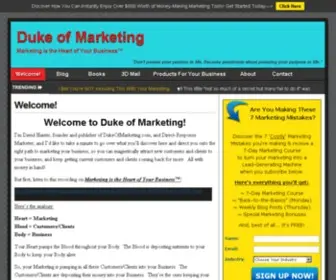 Dukeofmarketing.com(Marketing is the Heart of Your Business) Screenshot
