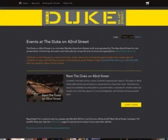Dukeon42.org(Events at The Duke on 42nd Street) Screenshot
