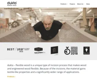Dukta.com(Flexible wood) Screenshot