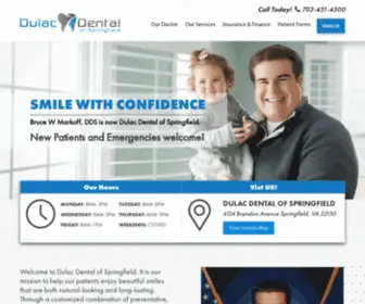 DulaCDDS.com(Dentist Office in Springfield) Screenshot