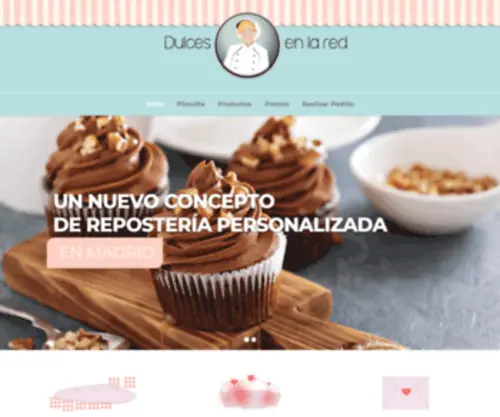 Dulcesenlared.es(Tartas a domicilio y tartas personalizadas en Madrid) Screenshot