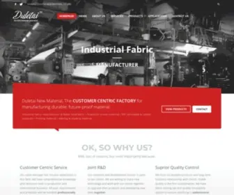 Duletai.com(Industrial fabric manufacturer of Roller Binds Fabric) Screenshot