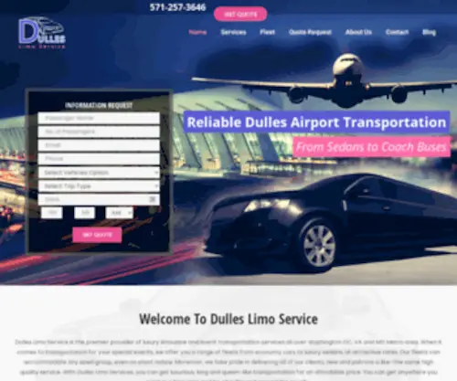 Dulleslimoservice.com(Dulles Limousine Service) Screenshot