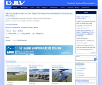 Dulv.de(Herzlich willkommen auf den Seiten des Deutschen Ultraleichtflugverbandes (DULV) e.V) Screenshot