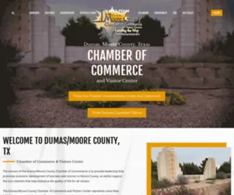 Dumaschamber.com(The mission of the Dumas/Moore County Chamber of Commerce) Screenshot