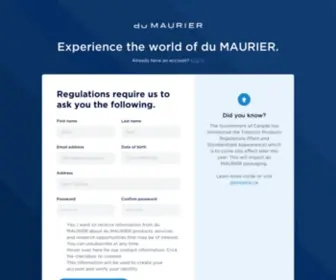 Dumaurier.ca(Du MAURIER) Screenshot