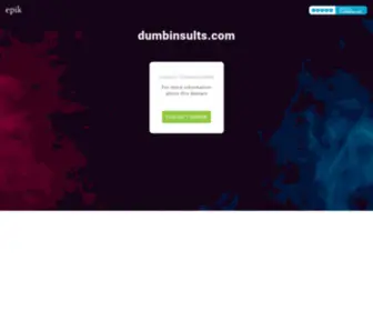 Dumbinsults.com(Contact with domain owner) Screenshot