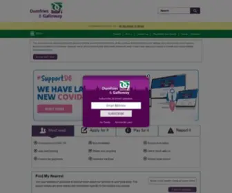 DumGal.gov.uk(Home page) Screenshot