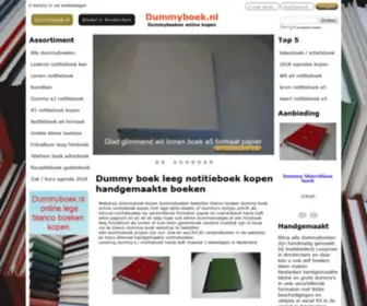 Dummyboek.nl(Dummy boek blanco leeg notitieboek kopen dummyboek) Screenshot