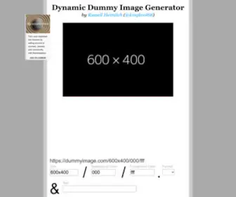 Dummyimage.com(Dynamic Dummy Image Generator) Screenshot
