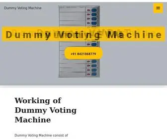 Dummyvotingmachine.com(Dummy Voting Machine) Screenshot