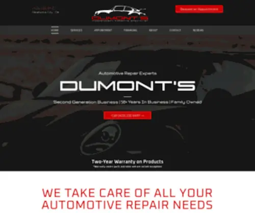 Dumontsokc.com(Dumont's LLC) Screenshot