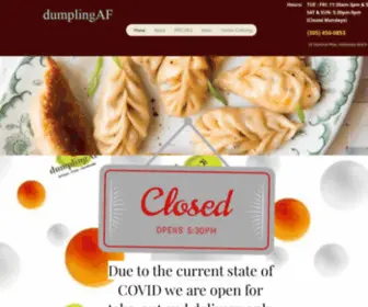 Dumplingaf.com(Artisan fresh handmade dumplings) Screenshot