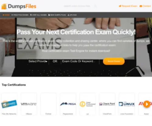Dumpsfiles.com(Free Certification Exam Dumps Files) Screenshot