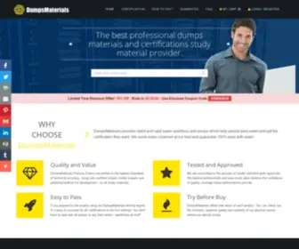 Dumpsmaterials.com(The best professional dumps materials and certifications study material provider) Screenshot