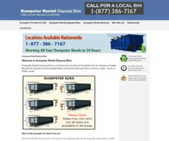 Dumpsterrentaldisposalbins.com(Dumpster Rental) Screenshot