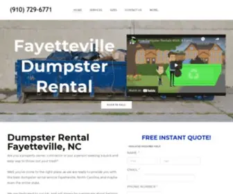 Dumpsterrentalfayettevillenc.com(Fayetteville Dumpster Rental) Screenshot