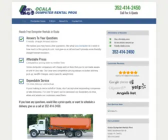 Dumpsterrentalocalafl.com(Affordable Roll) Screenshot