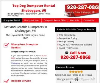 Dumpsterrentalsheboyganwi.com(Top Dog Dumpster Rental in Sheboygan) Screenshot