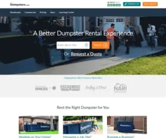 Dumpsters.com(Experience Unrivaled Dumpster Services) Screenshot
