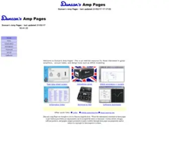 Duncanamps.com(Duncan's Amp Pages) Screenshot