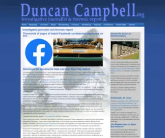 Duncancampbell.org(Investigative journalist and forensic expert) Screenshot