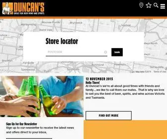 Duncans.com.au(Beer Wine Spirits) Screenshot