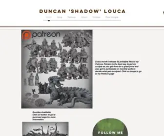 Duncanshadow.com(3d printed terrain and figures) Screenshot