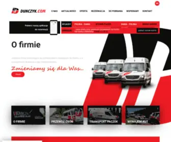Dunczyk.com(Wybierz niezawodność i doświadczenie. Przewozy Polska) Screenshot
