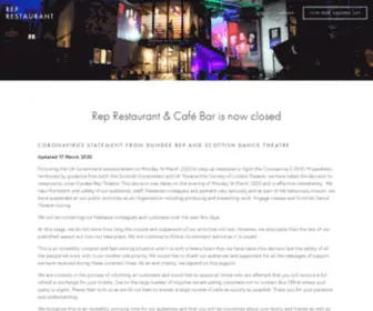 Dundeereprestaurant.co.uk(Rep Restaurant. In Dundee’s cultural quarter and at the heart of the Rep) Screenshot