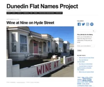 Dunedinflatnames.co.nz(Dunedin Flat Names Project) Screenshot